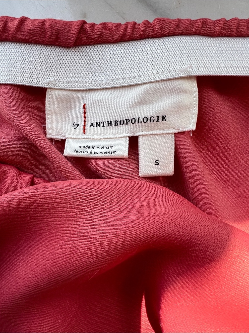 Anthropologie Tilda Maxi Slip Skirt  coral pink Size S - Picture 3 of 5